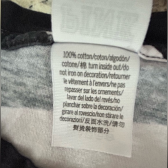 PINK Victoria’s Secret Striped Black Gray White Logo Long Sleeve Top Size S - Picture 6 of 8